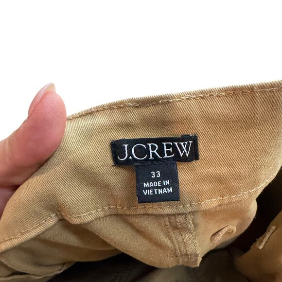 J. Crew Sailor Slim Wide Leg Chino Pants Honey Brown Cropped Academia Workwear - Picture 9 of 10